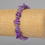 Charoite Bracelet with natural stone chips, diameter 8x2 mm, length 18 cm+- (stretch)