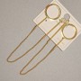 Xuping Earrings, 15 mm Diameter, About 10.5 cm Length, 18K Gold Plating
