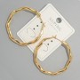 Xuping hoop earrings, thickness 3.5 mm, diameter 39×41 mm, 18K gold-plated