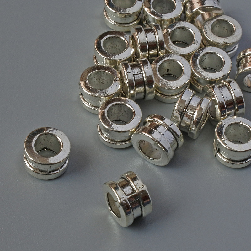 Bead-insert Finding, diameter 8×5.5 mm, hole diameter 4.5 mm, packaging 19 pcs, 20 g