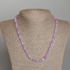 Kunzite necklace, natural stone, faceted cube beads, 5.5 mm diameter, 48 cm length