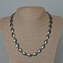 Oval Hematite Necklace, diameter 10×14 mm ±, length 49 cm ±
