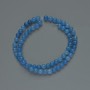 Aquamarine Beads (Artificial), Smooth Round Beads, 6 mm Diameter ±, 37 cm Length ± on beading thread