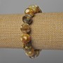 Yellow Agate Bracelet with a Smooth Bead, 12 mm diameter ±, 18 cm length ± (stretch)