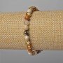 Yellow Agate Bracelet with Smooth Beads 6mm