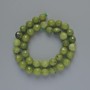 Jadeite Beads Canadian Natural Stone Faceted Ball, 10mm Diameter, 38cm Length on Thread