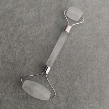 Double-Sided Crystal Massager, 14.5 cm, Silver-Colored Metal