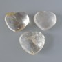 'Heart' Rock Crystal Souvenir Natural Stone, diameter assorted 36x27 mm +/- from 25 g. (per 100 g)