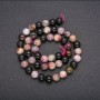 Natural tourmaline beads, smooth round, diameter 8.5 mm, length 39 cm