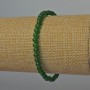 Chrysoprase Bracelet with Natural Stone, Smooth Beads, 4 mm Diameter ±, 18 cm Length ± (Stretch)