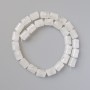 Rock crystal beads, natural stone, cylinder-shaped, diameter 10×14 mm + -, length 38 cm + - on a thread