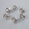 Accessories bead insert, diameter 10.5x11mm, hole diameter 2mm, pack of 5pcs+-, silver metal color