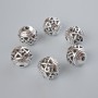 Accessories bead insert, diameter 10.5x11mm, hole diameter 2mm, pack of 5pcs+-, silver metal color