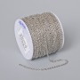Jewelry chain on spool, stainless steel, 1.3 mm thick, 18 m length