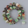 Beads Brazilian Agate natural stone smooth spheres, 14mm diameter, 38cm length, on thread