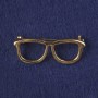 Glasses Brooch in Gold-Tone Metal 16x40 mm+
