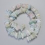 Morganite beads natural stone chips, diameter 12×4 mm, length 38 cm on thread