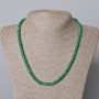 Malachite necklace (pressed) smooth rondel, diameter 6x2 mm, length 45-49 cm