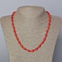 Natural Coral Bead Necklace, bead size 6×11 mm, length 45–49 cm