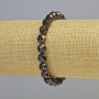 Garnet Bracelet, natural gemstone, faceted bead, 8 mm diameter, stretch, length 18 cm