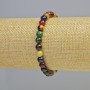 Cat's Eye Bracelet Assorted Natural Stone — Smooth Beads, 6.5 mm diameter ± (stretch), length 18 cm+