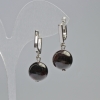 Garnet Earrings, Natural Stone, Smooth Bead, Diameter 12.5 mm ±, Length 30 mm ±, English Clasp