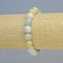 Morganite Bracelet with Natural Stone, Smooth Bead, 10mm Diameter ± (Stretch), Length 18 cm+