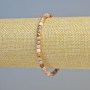 Rhodochrosite bracelet natural stone faceted cube, diameter 4 mm ± (stretch), length 18 cm+