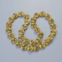 Hematite beads 'Tree' matte golden color, 12.5 x 4.5 mm diameter, length about 41 cm on a thread