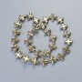 Hematite Beads 'Cross' Light Bronze Color, Diameter 12.5×12.5 mm ±, Length 40 cm ± on Thread