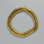 Hematite Rondelle Beads, Dark Gold Color, Diameter 5x2 mm, Length 42 cm on Thread
