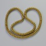 Hematite Rondelle Beads, Dark Gold Color, Diameter 6x3 mm, Length 42 cm on Thread