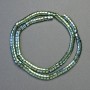 Hematite Beads Snake Zigzag Wave - Chameleon Rainbow, Gasoline, Multicolor Green, 5x4x3 mm, 41 cm strand