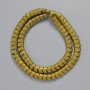 Hematite beads serpentine zigzag wave, matte gold color, diameter 7x5x5 mm, length 42 cm strand