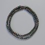 Hematite Beads, Cube Shape, Gasoline-Black Color, 4×4 mm Diameter, 40 cm Strand