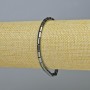 Hematite Cylindrical Bracelet, Black, diameter 6x4 mm ±, length 18 cm ± (stretch)