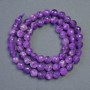 Sugilite natural stone beads, faceted round bead, 6mm diameter+-, length 37cm+-