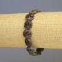 Hematite Mixed Wood Multicolor Bracelet, 12x4 mm diameter, 18 cm length, stretch