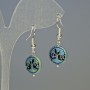 Hematite Earrings 'Tree' Matte Chameleon, element size 12.5×4.5 mm, length about 3.2 cm