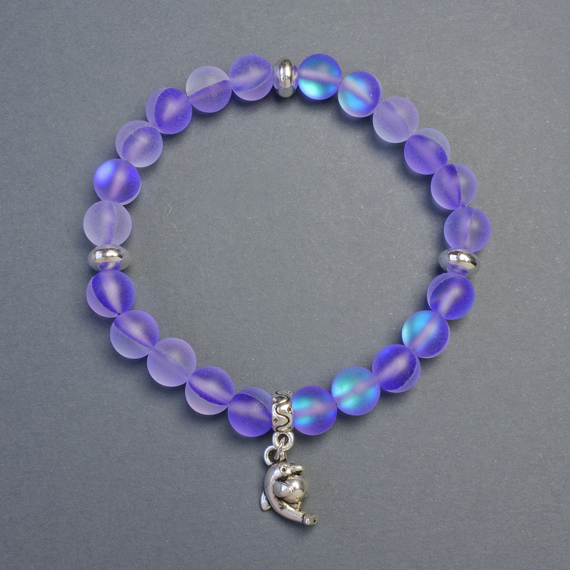 Opal Glass Bracelet Purple Chameleon