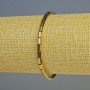 Hematite Hexagon Bracelet Gold, 5x3 mm, 18 cm, stretch