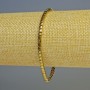 Hematite Bracelet, Small Cubes, Gold Tone, 3×3 mm, 18 cm Length, Stretch