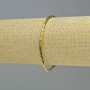 Hematite Triangle Bracelet - Gold Color, 5x2 mm, 18 cm, Stretch