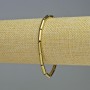 Hematite Bracelet, Cylindrical, Gold Color, Diameter 12x4 mm, Length 18 cm, Stretch