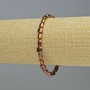 Hematite bracelet copper-colored, oval beads, diameter 7×6 mm, length 18 cm, stretch