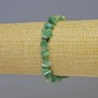 Green Agate Bracelet with Natural Stone Chips, 5x2 mm and 8x4 mm Beads, Length 18 cm, Elastic