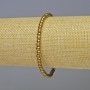 Hematite bracelet, smooth beads, dark gold color, 4mm diameter, 18cm length, stretch