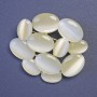 Beige Cat's Eye Stone Brooch (synthetic) 45x50 mm ± gold-tone metal