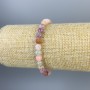 Jadeite Bracelet with Faceted Beads 6mm, Stretch, 18 cm