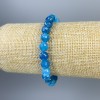 Apatite bracelet with faceted 8mm beads, 18 cm length, stretch